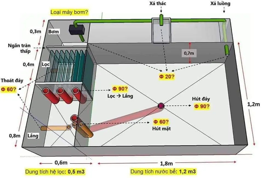 hệ thống lọc hồ cá koi